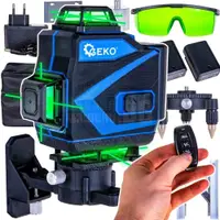Nivel laser 4D Geko - G03307, 360°, 16 linii, până la 40 m, cu accesorii