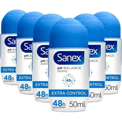 Deodorant roll-on, Sanex, 50 ml, alb