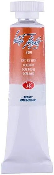 Vopsea de acuarelă Nevskaya Palitra Leningrad Nopți Albe - 309, Ochre roșu, 10 ml