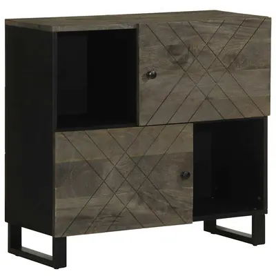 Gossi bufeta neagra 80x33x75 cm lemn masiv de mango