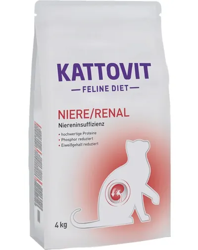 KATTOVIT Feline Diet Niere/Renal hrana uscata dietetica pentru pisici cu afectiuni renale 4 kg