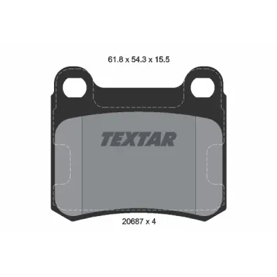Set placute frana, frana disc TEXTAR 2068701