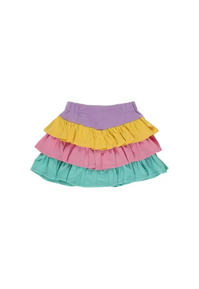 Fusta cu volane - Surf Up - Multicolora - pentru fetite - Roz