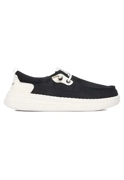 Pantofi sport dama negru - textil - varf rotund
