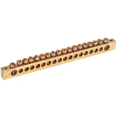 Neutral bus bars with Izolators 8x12mm 18/2 (18 groups /fixture at the edges)
