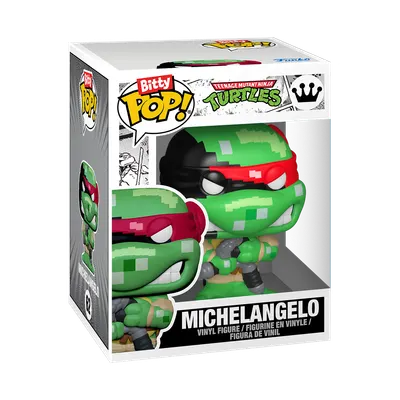 Set figurina + suport arcade - Bitty Pop! - Teenage Mutant Ninja Turtles - Michelangelo