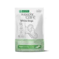 Gustari pentru caini adulti cu blana alba, Nature's Protection, ton si biban, 70 g