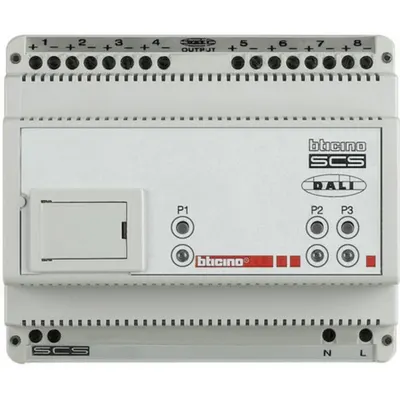 Variator DALI, 8 iesiri independente, 16 balasturi, 230V, 6 module DIN
