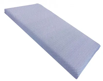 Cearsaf cu elastic pe colt 120x60 cm Buline albe pe albastru
