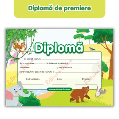 Diploma de premiere A4