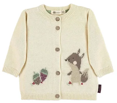 Cardigan din bumbac pentru bebelusiSterntaler - 68 cm, 3-6 luni, ecru