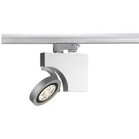 DOME LED spot 6x3W,warm white,w.3-ph-adapter,silver housing