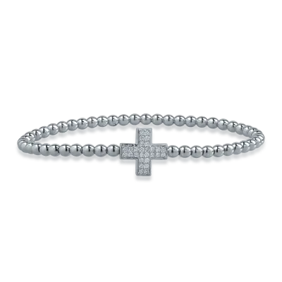 Bratara din aur alb cu diamante de 0.24ct