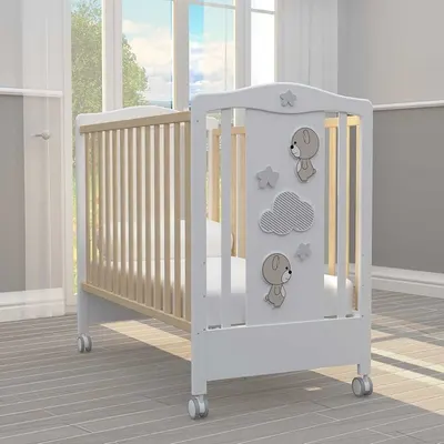 Pătuț pentru bebeluși Bambino Casa - Giochi divertenti, Naturale fix
