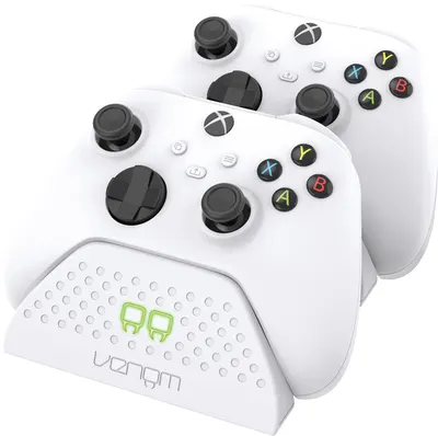 Stație de încărcare de andocare Venom - Cu 2 baterii, alba (Xbox Series S/X)