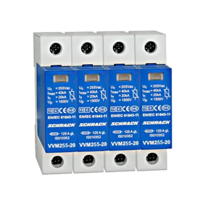 Set descărcător VARTEC T2(C), pt. TN-S 255V/20kA, 4+0