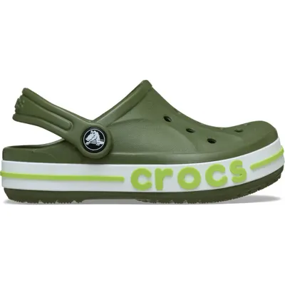 Saboti Crocs Toddler Bayaband Clog Verde - Army Green/Lime Punch