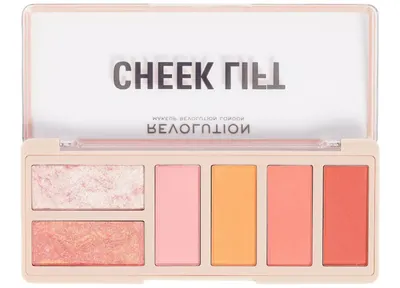 Makeup Revolution Paletă de fard de obraz pentru față Cheek Lift, Pink Energy, 6 culori