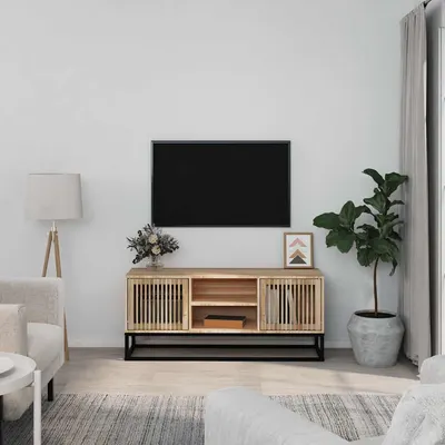 vidaXL Comodă TV, 105x30x45 cm, lemn prelucrat & fier