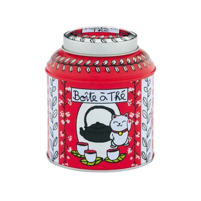 Cutie metalica - Boite a The Vrac Chat - Rouge