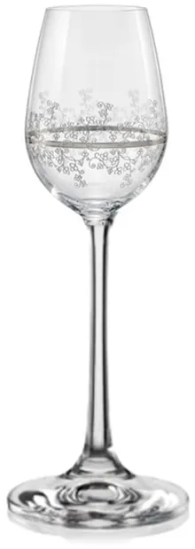 Pahare de brandy din cristal Bohemia Crystalex - Viola Platinum, 6 buc., 60 ml