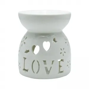 Aromatizor Ceramic Love Alb, Aroma Land, D7x9 cm