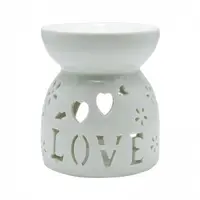 Aromatizor Ceramic Love Alb, Aroma Land, D7x9 cm
