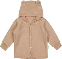 Hanorac cu urechiușe pentru bebeluși Bio Baby - 74 сm, 6-9 luni, frotir maro