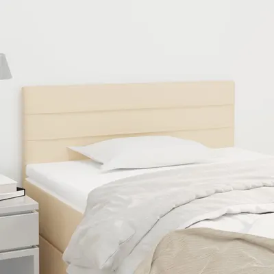 vidaXL Tăblie de pat, crem, 100x5x78/88 cm, textil