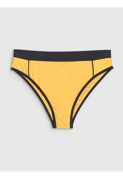 Slip de bikini pentru femei galben - elastic - sintetic