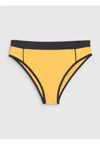 Slip de bikini pentru femei galben - elastic - sintetic
