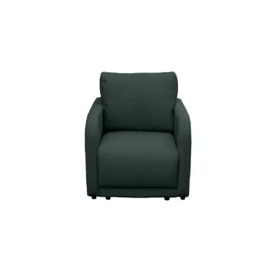 Fotoliu BERNA S, cu arcuri, verde, 80x100x95 cm