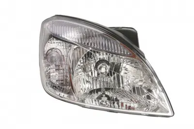 Far fata Dreapta (H4, manual, fara motoras, culoare insert: cromat, culoare semnalizator: galben) potrivit KIA RIO II 01.05