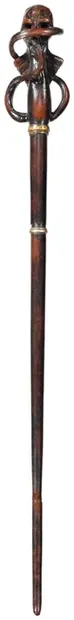Baghetă magică The Noble Collection Movies: Harry Potter - Death Eater (Swirl), 35 cm