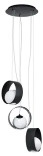 Pendul Eglo - Camargo, 3xE14, Ø35 cm,negru/opal mat