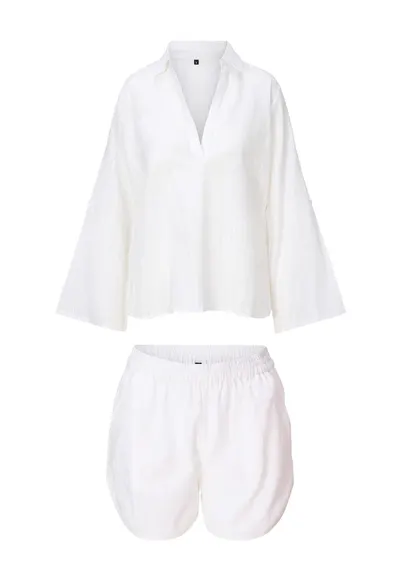 Pijama cu dungi - Alb