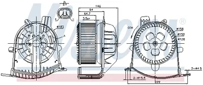 Ventilator habitaclu potrivit RENAULT GRAND SCENIC II, SCENIC II 1.4-2.0D 06.03-06.09