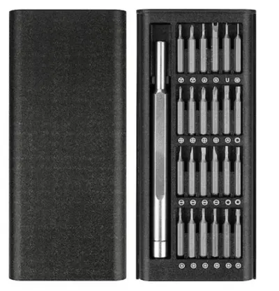 Set Surubelnite de Precizie 24 in 1 cu Trusa de depozitare Neagra