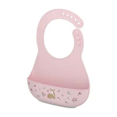 Bavetă roz-deschis din silicon Fairy Garden by Little Dutch – Mepal