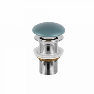 Ventil lavoar click-clack cu capac ceramic verde turcoaz mat fara preaplin, Foglia