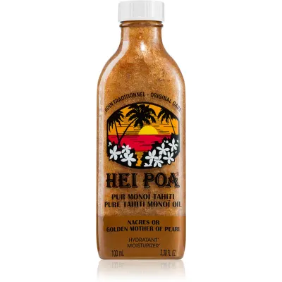 Hei Poa Pure Tahiti Monoï Oil Golden Mother of Pearl ulei multifunctional cu particule stralucitoare 100 ml