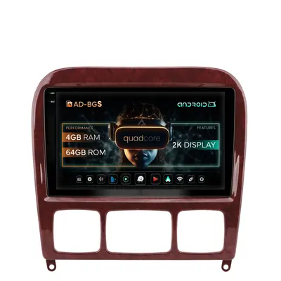 Navigatie 2K Mercedes Benz S-Class (1998-2005), Android, S-Quadcore 4GB RAM + 64GB ROM, 9.5 Inch - AD-BGS90042K+AD-BGRKIT408