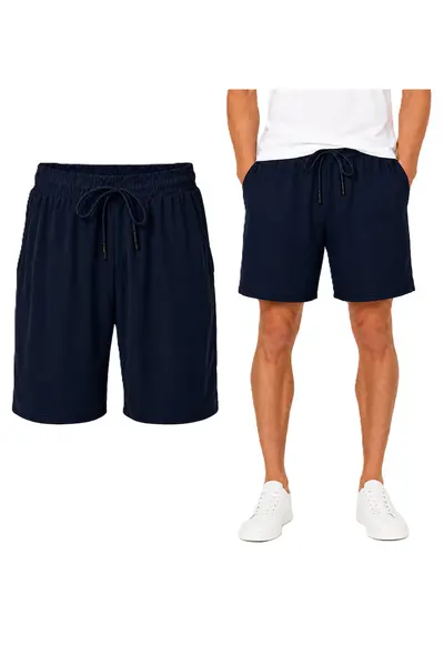 Pantaloni scurti cu buzunare laterale si talie ajustabila