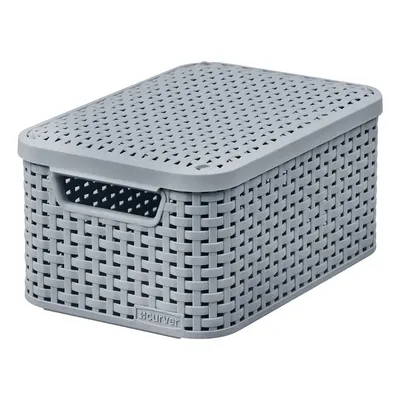 Cutie de depozitare gri din plastic cu capac 20x29x14 cm Style – Curver
