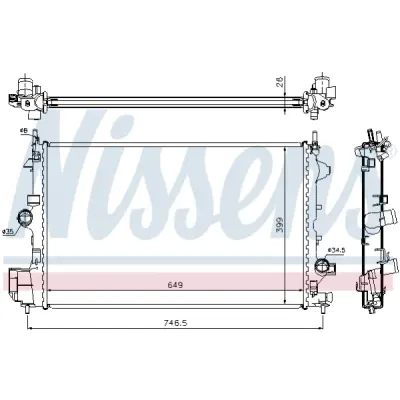 Radiator, racire motor NISSENS 61914A