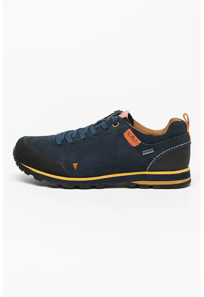 Pantofi impermeabili din piele intoarsa pentru drumetii Elettra - Negru/Bleumarin