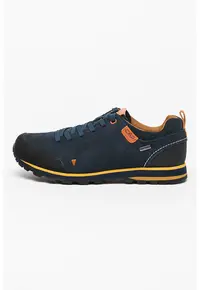 Pantofi impermeabili din piele intoarsa pentru drumetii Elettra - Negru/Bleumarin