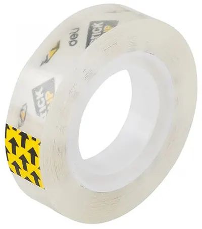 Banda autoadeziva Deli - E30015, transparent, 12 mm x 33 m