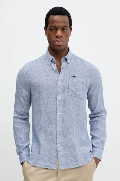 Barbour cămașă de in Linton Tailored Shirt