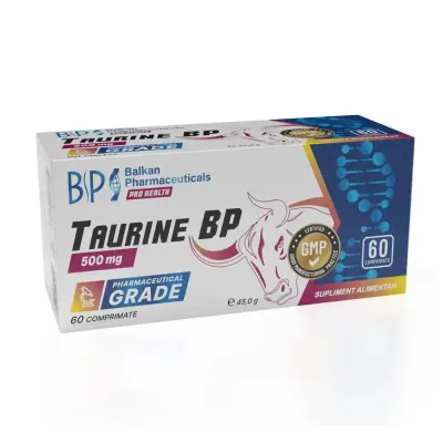 Supliment alimentar, Balkan Pharmaceuticals, Taurină 60 tablete